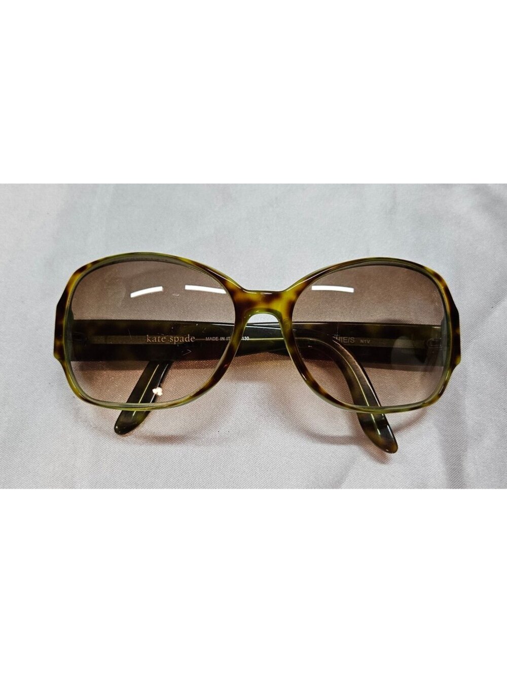 Kate Spade Sophie/S Green Tortoise Oversized Sunglasses Made in Italy